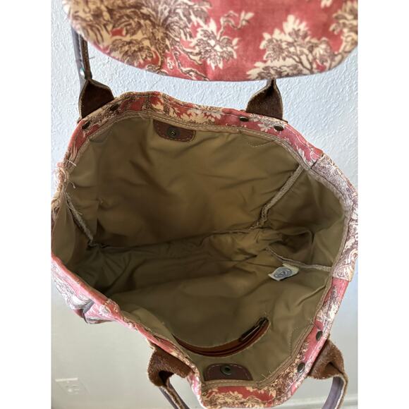 VTG Accessories Unlimited Travel Duffel Bag Tote Cosmetic Case Tapestry Leather - Picture 9 of 9